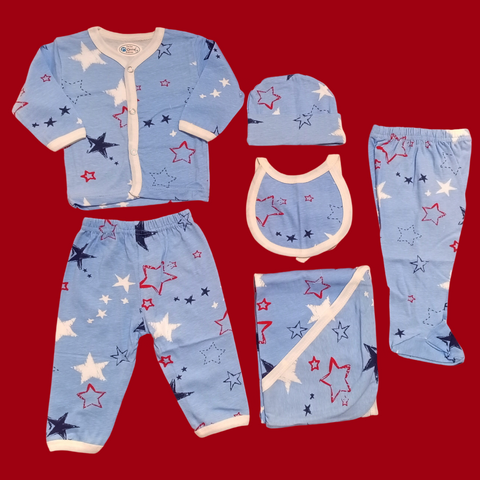 6 Pieces Gift Set - Blue Stars