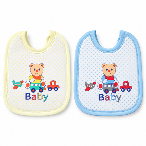 Pack of 2 Bibs - Yellow & Blue