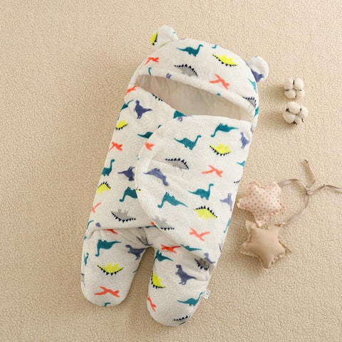Plush Fleece Baby Swaddling Blanket with Legs - 27×16 Inches