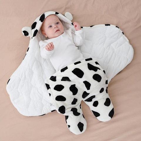 Plush Fleece Baby Swaddling Blanket with Legs - 27×16 Inches