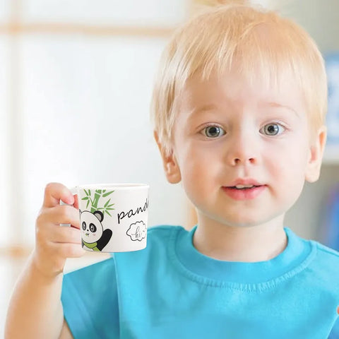 5 Pieces Bamboo Fiber Feeding Set - Panda