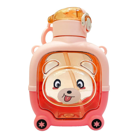Cartoons Bottle with Straw - Bear