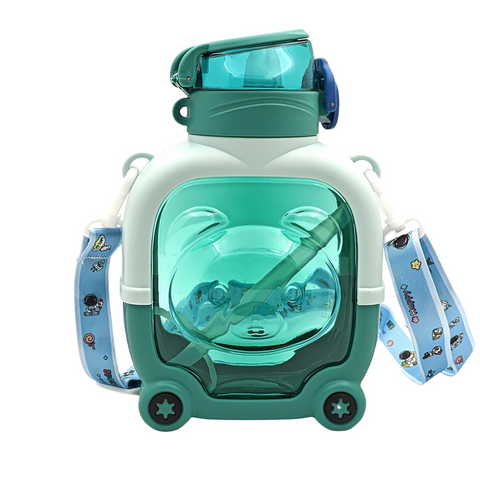 Cartoons Bottle with Straw - Bear