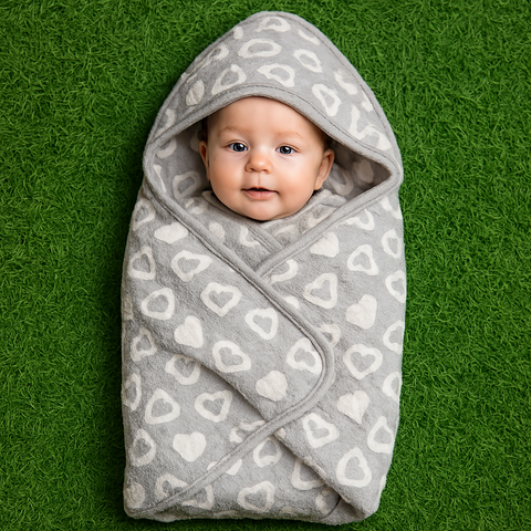 Plush Wrapping Sheet - Hearts