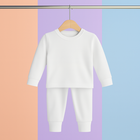 Next Baby - Round Neck & Pajama - White