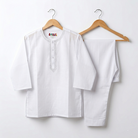 Kurta Shalwar - White - C11