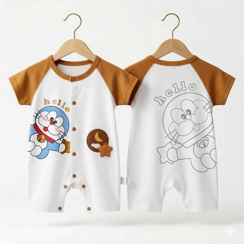 Baby Romper - Doraemon Brown - D2532