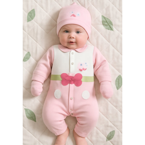Girls Romper 3 Pieces Set - Pink