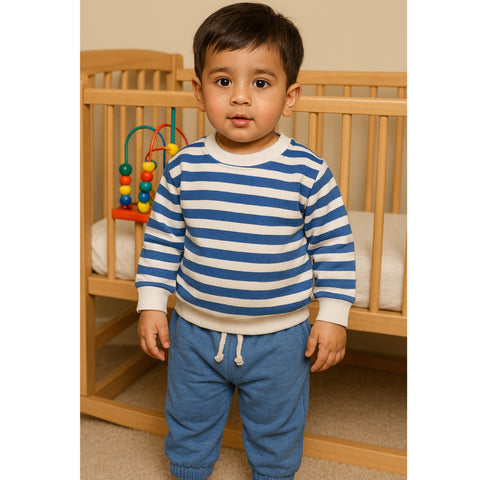 Blue Striped Winter Suit – 2-Pieces Set