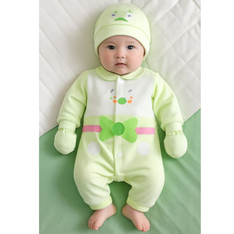 Girls Romper 3 Pieces Set - Green