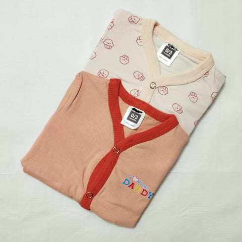 SB - Pack of 2 Rompers -  Orange