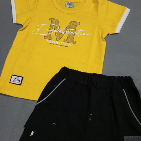 SB - T.Shirt & Short - Yellow - TS2407