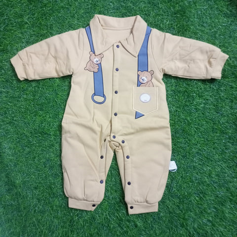 Winter - Premium Romper - Bear Mustard