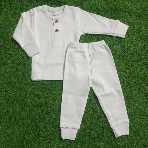 Next - Long Sleeve Shirt & Pent - White