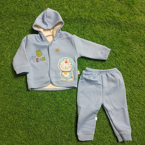 2 Pieces - Hooded Set - Blue