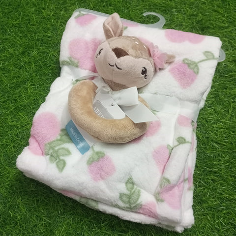 Imported Super Soft Baby Blanket with Toy