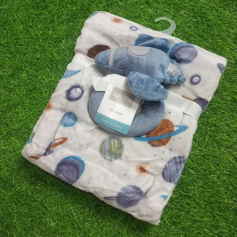 Imported Super Soft Baby Blanket with Toy