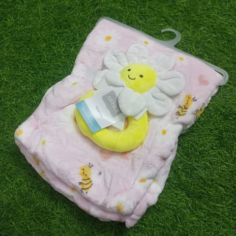 Imported Super Soft Baby Blanket with Toy