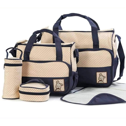 5 Pieces Dotted Bag Set