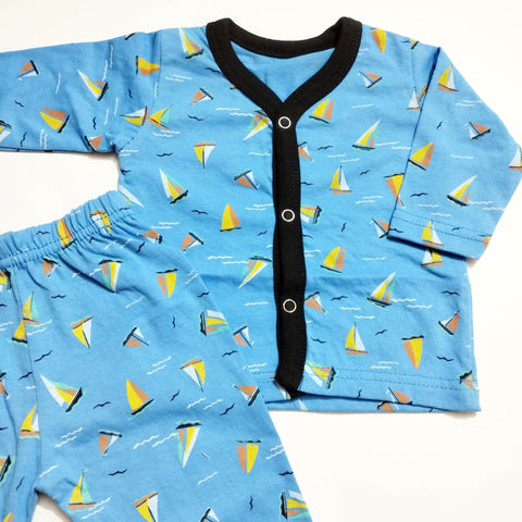 SB - Night Suit - Blue Ships - N2423