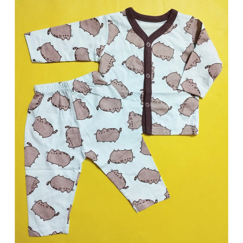 SB - Night Suit - Green Cat - N2427