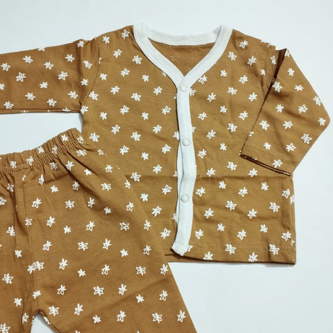 SB - Night Suit - Brown Stars - N2431
