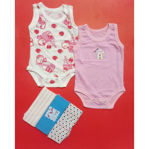 Pack of 5 Sleeve Less Bodysuits