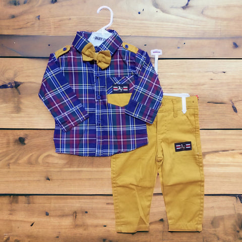 Kids Wear - Checked Shirt & Pent - D3