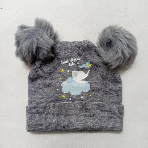 Winter Baby Caps - Elephants