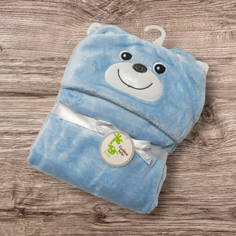Hoodie Blanket - Blue Cartoon Design 3