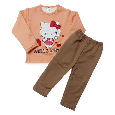 Printed Set - Peach - Hello Kitty