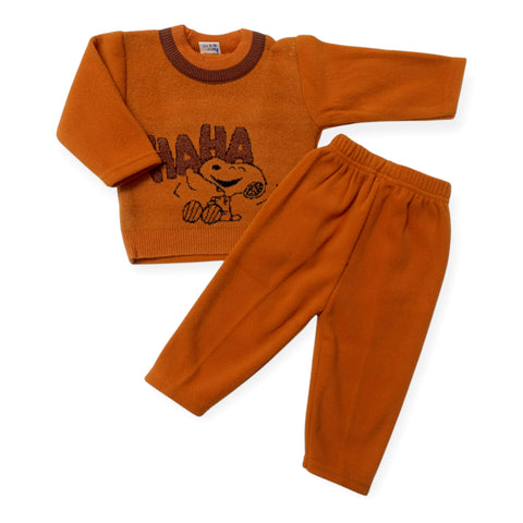 Winter Baby Outfit –  Cartoon Brown