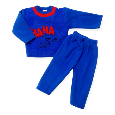 Winter Baby Outfit –  Cartoon Blue