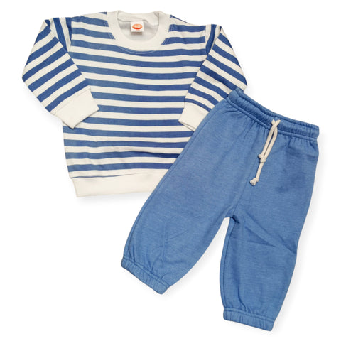 Blue Striped Winter Suit – 2-Pieces Set