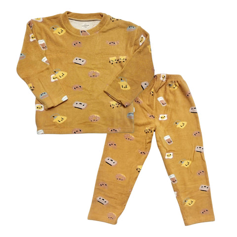 Printed Set - Cartoon - Brown