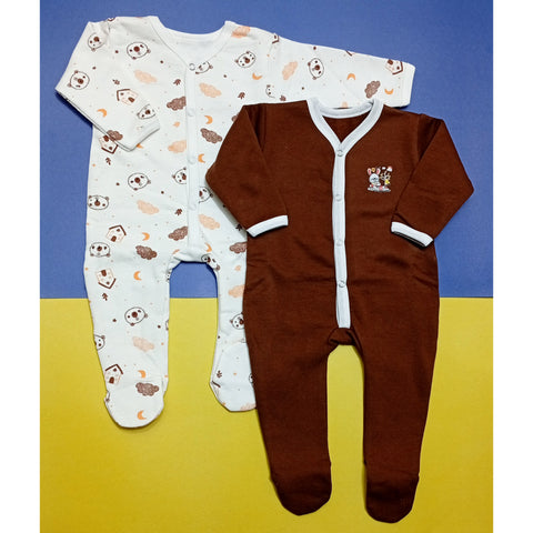 Winter - Pack of 2 Romper - Brown Bears