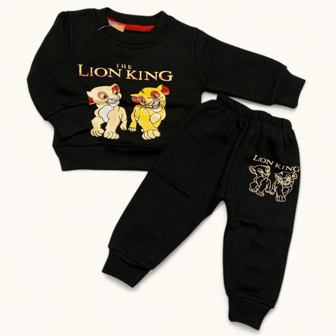 Kids Sweatshirt and Trouser - Lion - Black