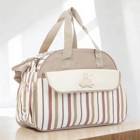 D-Shape Diaper Bag - Stripes