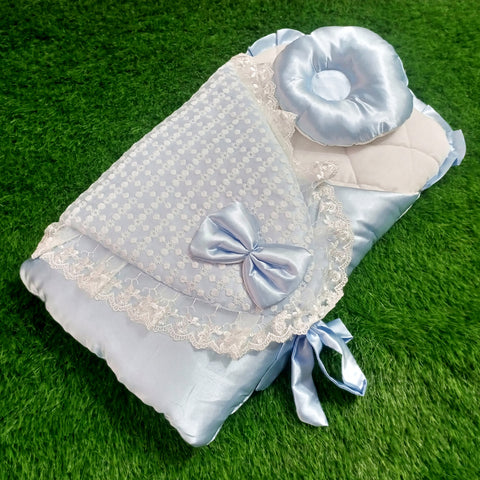 Silk Wrapping Style Carry Nest - Light Blue