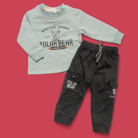Kids Suit - Green - Cute Bear