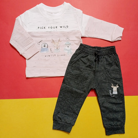 Kids Suit - Pink - Cute Deer