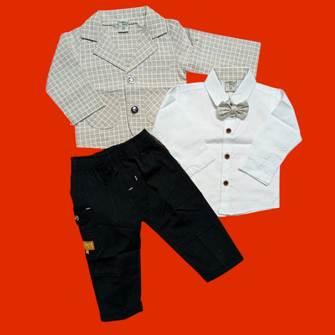 3 Pieces Kids Suit - Skin - Bow