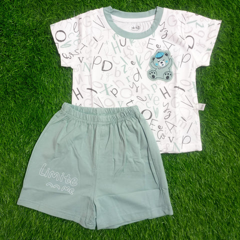 Imported - T.Shirt & Nicker - Alphabet Green