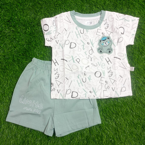 Imported - T.Shirt & Nicker - Alphabet Green