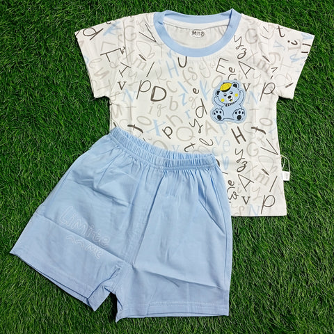 Imported - T.Shirt & Nicker - Alphabet Blue