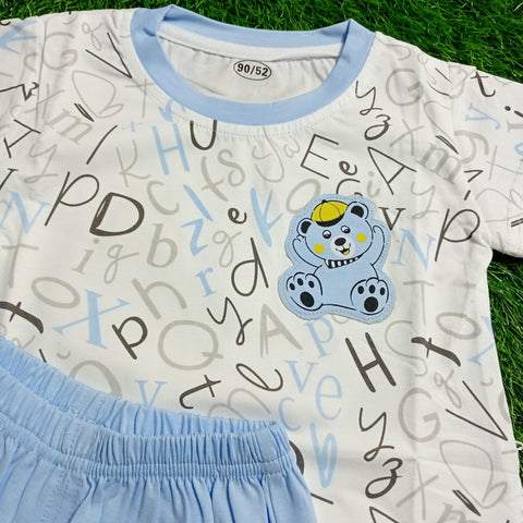 Imported - T.Shirt & Nicker - Alphabet Blue