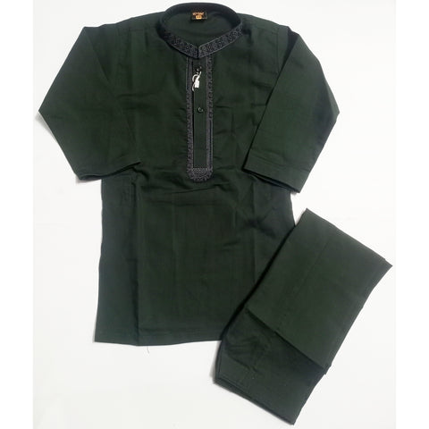 Kurta Shalwar - Wash N Wear - Green D8