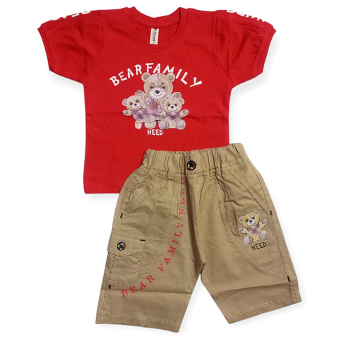 T.Shirt & Nicker - Red - Bear Family