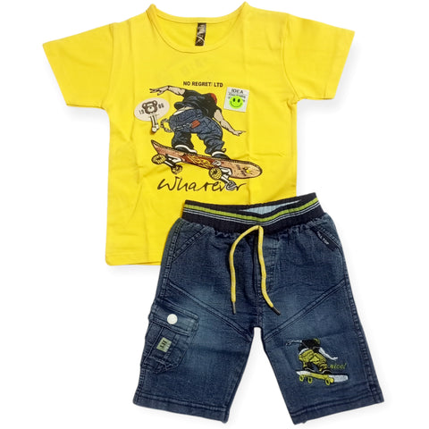 T.Shirt & Nicker - Yellow