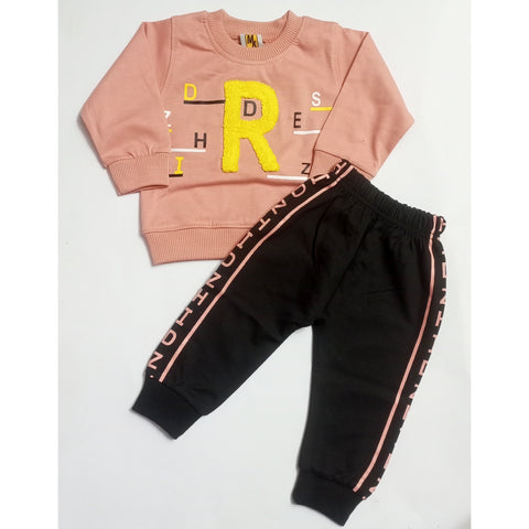 Suit Set - Alphabet - Pink